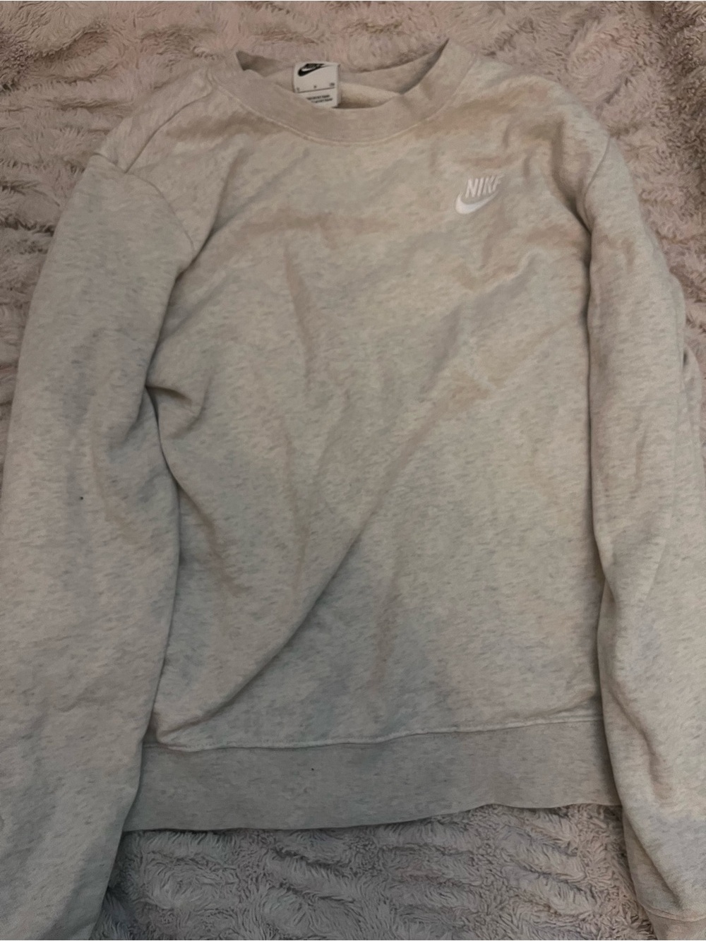 Nike Womens Crewneck Sweatshirt - Light Gray
